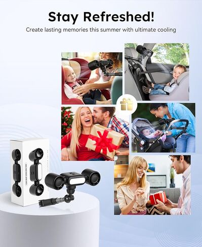 foryou Car Fans Seat Cooling Fan USB Fan 3 Wind Speeds with Night Light Portable Fans for Car Backseat for Kids in Saudi Arabia