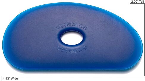 Mudtools Polymer Rib Blue Size 1 Firm - Kidney Shape - Ceramics, Pottery, Clay - B1 in Saudi Arabia