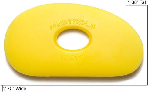 Mudtools Polymer Rib Blue Size 1 Firm - Kidney Shape - Ceramics, Pottery, Clay - B1 in Saudi Arabia