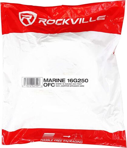 Rockville Red 16G250 OFC 16 GAUGE 250 FT SPEALER ، 100 ٪ نحاس ، مرن ، متين ، لأنظمة صوت السيارة in Kuwait