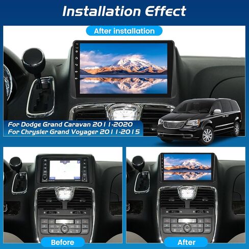 [2+64G] Car Radio for Dodge Grand Caravan 2011-2020 and for Chrysler Grand Voyager 2011-2015 - Wireless Apple Carplay and Android Auto - 9 Inch Touchscreen Stereo with WiFi/GPS + AHD Backup Camera in Saudi Arabia