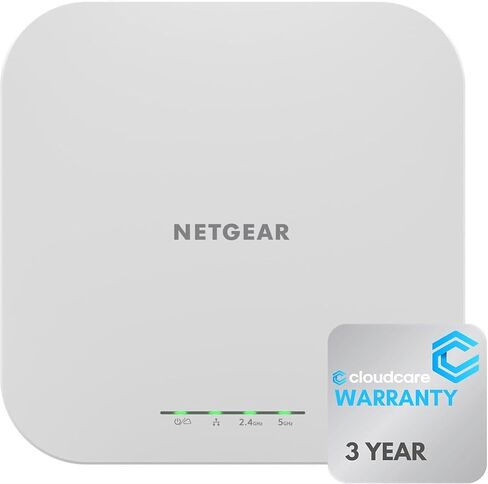 NETGEAR WAX610 Dual-Band WiFi 6 Access Point | GigE, 2.5 GigE | Insight Cloud Management | Cloud Care's 3-Year Warranty SupportPlus Included in Kuwait