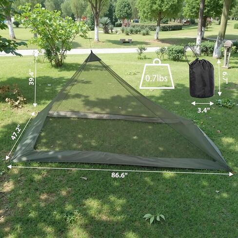 Camping Mosquito Net Compact Ultralight No-See-Um Breathable Mesh Bugnet Mosquito Netting Fits Sleeping Bags, Tent (Green) in Saudi Arabia