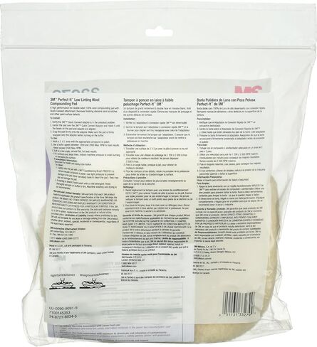 3M Perfect-It Low Linting Wool Compounding Pad, 33279, 9 in | 1 Pad; Wool Compounding Pad for Automotive in Saudi Arabia