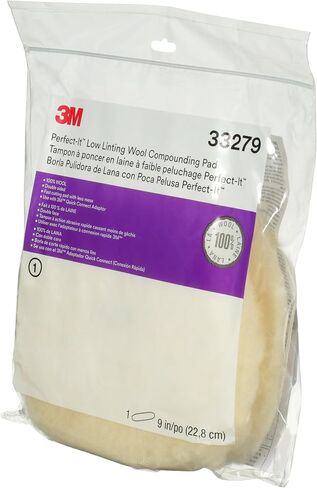 3M Perfect-It Low Linting Wool Compounding Pad, 33279, 9 in | 1 Pad; Wool Compounding Pad for Automotive in Saudi Arabia