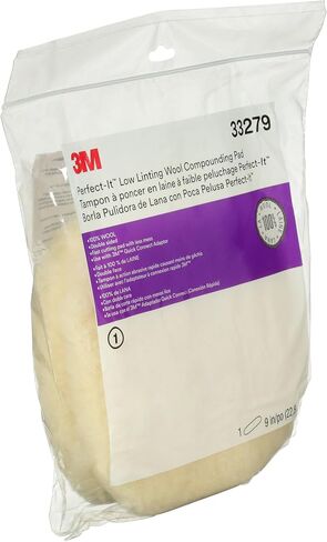 3M Perfect-It Low Linting Wool Compounding Pad, 33279, 9 in | 1 Pad; Wool Compounding Pad for Automotive in Saudi Arabia