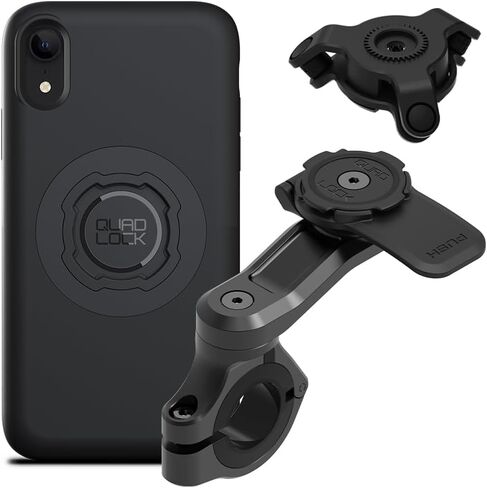Quad Lock Motorcycle Handlebar Mount PRO Kit with Vibration Dampener and MAG Phone Case for iPhone 15 Pro in Saudi Arabia