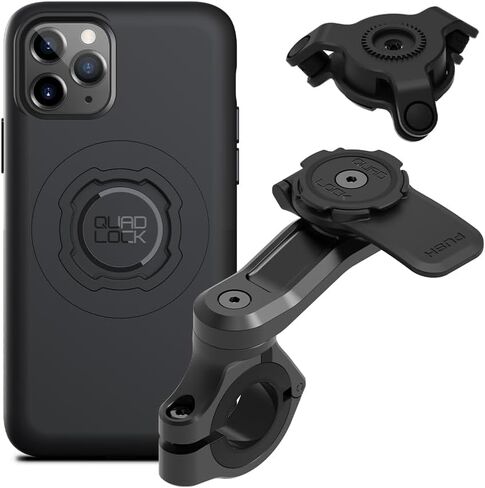Quad Lock Motorcycle Handlebar Mount PRO Kit with Vibration Dampener and MAG Phone Case for iPhone 15 Pro in Saudi Arabia