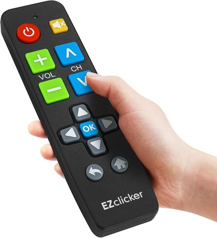 Samsung TV Remote | Big Button Universal TV Remote Control for All Samsung ONLY, Simplified and Easy to Use (2xAAA Batteries not Included) (Black) in Kuwait