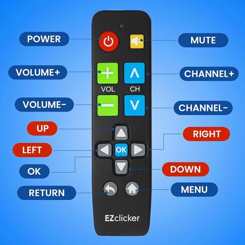 Samsung TV Remote | Big Button Universal TV Remote Control for All Samsung ONLY, Simplified and Easy to Use (2xAAA Batteries not Included) (Black) in Kuwait