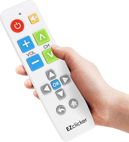 Samsung TV Remote | Big Button Universal TV Remote Control for All Samsung ONLY, Simplified and Easy to Use (2xAAA Batteries not Included) (Black) in Kuwait