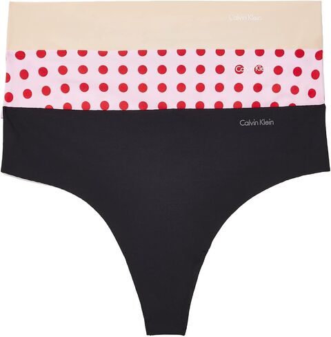 Calvin Klein Invisibles 3-Pack Thong Silver Springs/Summer Taupe/Black SM (Women's 4-6) in Saudi Arabia