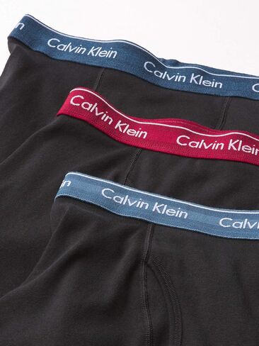 Calvin Klein Underwear Men's Cotton Stretch Boxer Briefs 3 Pack, Olive/Gentle/Red Carpet, S in Saudi Arabia