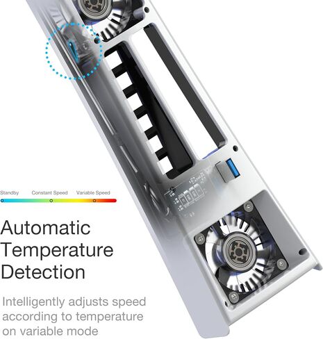JUSPRO Cooling Fan for PS5 Pro, Quiet Enhanced 4 Cooler Fan with Adjustable Speed, Auto Power On/Off, Cooling Accessories with USB 3.0 Port and LED Light for PlayStation 5 Pro in Saudi Arabia