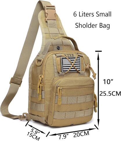ATBP Small Tactical Sling Backpack Bag Holster One Over Shoulder Bag Pack Men With Universal Holster in Kuwait