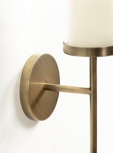 Kate and Laurel Blaise Transitional Metal Wall Sconce, 5 x 6 x 14, Black, Modern Round Candle Holder with Removable Glass Cylinder for Flameless Candles in Saudi Arabia