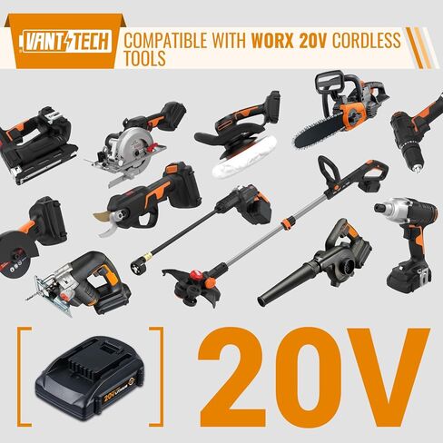 VANTTECH 2Pack WA3525 20V 3.0Ah بديل لبطارية Worx 20V WA3520 WG151s WG155s WG251s WG255s WG540s WG545s WG890 WG891 متوافق مع أدوات الطاقة اللاسلكية Worx 20V MAX in Kuwait
