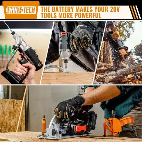 VANTTECH 2Pack WA3525 20V 3.0Ah بديل لبطارية Worx 20V WA3520 WG151s WG155s WG251s WG255s WG540s WG545s WG890 WG891 متوافق مع أدوات الطاقة اللاسلكية Worx 20V MAX in Kuwait