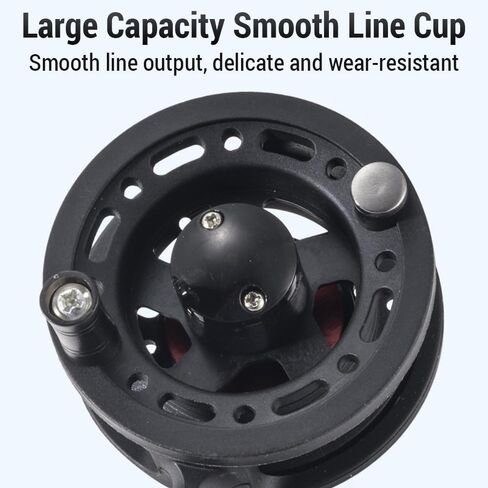 HXBER Fly Fishing Reel Front Fishing Reel50mm/60mm Hand Rod Reel Ice Fishing Reel in Saudi Arabia