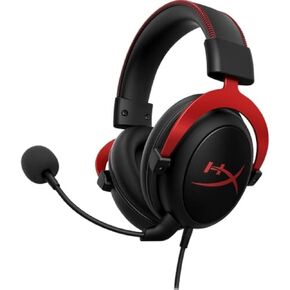 HyperX Cloud II - Gaming Headset, 7.1 Surround Sound, Memory Foam Ear Pads, Durable Aluminum Frame, Detachable Microphone, Works with PC, PS5, PS4, Xbox Series X|S, Xbox One – Red