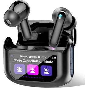 Wireless Earbuds, Bluetooth 5.4 Headphones Multi-Function Touch Screen with 5 EQ Modes, 48H Ear Buds Bass Stereo with ANC Noise Cancelling/Transparency Mode, IPX7 Bluetooth Earbuds for Android/iOS