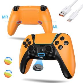 for ps5 controller, Wireless Gamepad with 1200mAh Battery, 6-Axis Gyro, Back Paddles, Turbo, Dual Vibration, No Drift Joystick Compatible with PlayStation 5