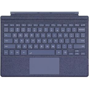 لوحة المفاتيح لـ Surface Pro 11/10/9/8/x (13 بوصة) ، غطاء نوع نحيف محمول للوحة المفاتيح اللاسلكية للبلوتوث مع لوحة اللمس ، وخلفية ، حامل قلم رصاص ، أزرق