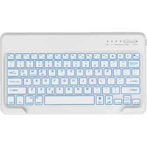 Bluetooth Wireless Keyboard with 7-Color Backlight for Samsung Tablet/Smartphone/PC,Ultra-Slim&Lightweight,Built-in Rechargeable Lithium Battery for Samsung Tablet S6 Lite/A9+/S9+/S9 FE,Black
