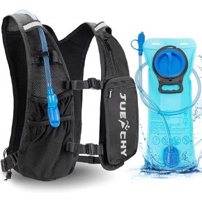 Jueachy Running Vest Lightweight for Men: Hydration Backpack with 2L Water Bladder - Waterproof Phone Pouch for Hiking