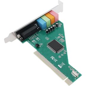 1Pc CMI8738 4.1 Channel 5.1 Surround 3D PCI Sound Audio Cards MIDI Compatible with Windows XP/7/8/10 Desktop Internal Audio Karte