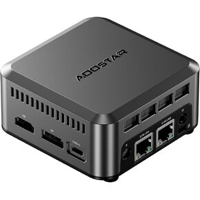N1 PRO Intel N150(Upgraded N100) 12GB LPDDR5 RAM 256GB M.2 2242 SSD with 2 x 2.5GbE i226-V Chip, Mini Desktop Computers W11 PRO, 4K Triple Display/Full-Featured USB-C/for Home Office Business