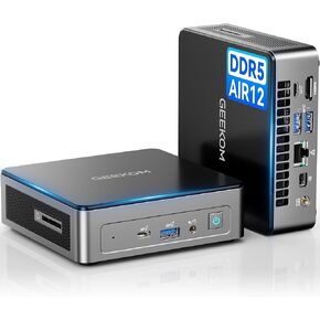 GEEKOM Air12 Mini PC 2025 (3-Year Quality Support),13th Gen Intel N150, 16GB DDR5 RAM 512GB NVMe SSD, 4K Triple Display Mini Desktop Computer/MiniDP 1.4/HDMI2.0/WiFi Bluetooth/VESA for Office,Home,Edu