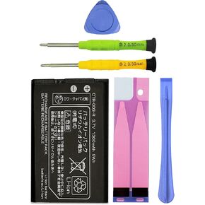 Fit for 3DS Battery Replacement, CTR-003 Battery for Nintendo 3DS, with Repair Toolkit