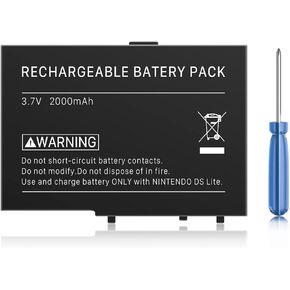 DS Lite Battery, USG-003 3.7V 2000mAh Replacement Lithium-ion 0 Cycle Internal Battery for Nintendo DS Lite, NDSL Game Player Battery Repair Tool Kit (Not for Nintendo DSi, DSi XL, DSi LL)
