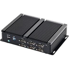 HUNSN Industrial Computer, IPC, Fanless Mini PC, Windows 11 / Linux Ubuntu, I3 6006U 6157U, IM07, GPIO, Watchdog, WOL, SIM Slot, 2 x LAN, 6 x COM, 0 RAM, 0 Storage, Barebone No System