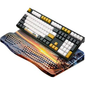 JIKIOU Keyboard Stand with Wrist Rest, Computer Keyboard Stand Pad with Non-Slip Base, Comfy Ergonomic Keyboard Riser Holder for Gaming Office Home 17.13x9.5 in Black in Saudi Arabia