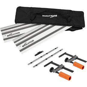 Evolution Power Tools ST2800 Circular Saw Guide Rail/Track Fits Makita, Bosch, Festool, (Clamps and Carry Bag Included), 110 Inches in Kuwait