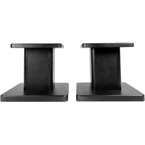 Rockville RHT8D Desktop Speaker Stands, Dark Wood, 66 lbs Capacity, Vibration Isolation Pads, Sturdy MDF Build, Sleek Design, for Bookshelf Speakers and Studio Monitors