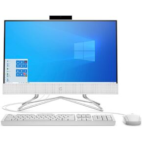 HP 22-dd0123w 21.5" FHD All-in-One Intel Pentium Silver J5040 2.0GHz 4GB RAM 128GB SSD Windows 11 Home S Mode Snow White (Renewed)