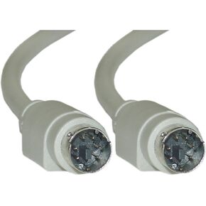 PS/2 Cable, Keyboard/Mouse, PS/2(Minidin6) Male, 6 Conductor, Straight, 6 Foot