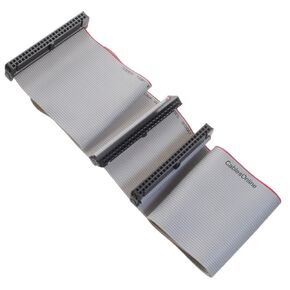 CablesOnline, 24-inches (2ft) 3X 50-Pin (2x25) 2.54mm-Pitch IDC Connectors, 50-Conductor Flat Ribbon SCSI Cable, for 2-SCSI Drives, FS-002C