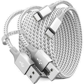 USB to USB C Cable, 2Pack (3FT+6FT) Car Charger Carplay Cable for iPhone 16 15 Pro Max, USB A to Charging Cord for iPhone 16/15/Pro/Plus/Pro Max for iPad Pro/Mini 6th Gen/Air 4th/5th Gen Charge Cords