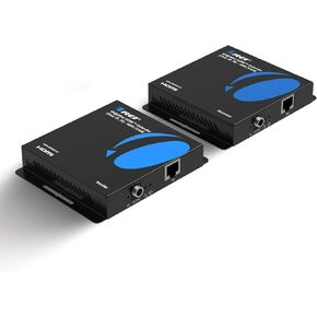 OREI 4K HDMI Extender Over IP CAT6-4K@30Hz One to Many Upto 400 Feet, Loop Out - Send to Multiple Location Over 1G Switch (HDS-EXM400-K)