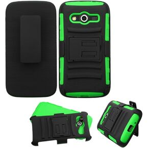 MyBat Asmyna Advanced Armor Stand Protector Cover for Samsung G386T - Retail Packaging - Black/Electric Pink