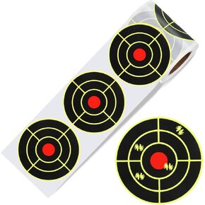 3" Splatter Targets, 1 Roll Target Stickers for Shooting Range, Self Adhesive Paper Targets for Shooting Range, Reactive Paper Target for Archery Bow Shooting Practice