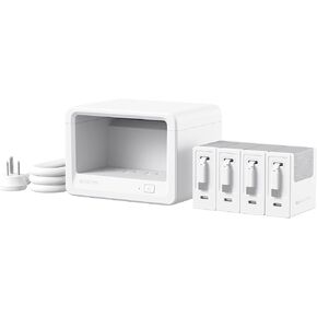 12-in-1 Desktop Charging Station with 4 Retractable Wall Chargers, 40W USB-C Power Strip with 4 AC, 4 USB C, 4 Type-C 31.5in Cables, Extension Cord with 1020J Surge Protection for Home Office
