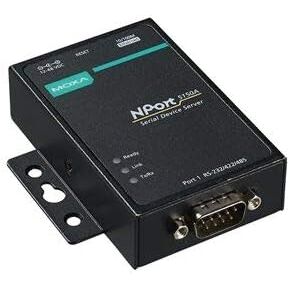 MOXA NPort 5150A-T 1-Port NPort Device Server, 10/100 Ethernet, RS-232/422/485, Wide Temperature -40 to -75
