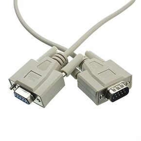 AYA DB9 (9-Pin) Male to DB9 Female Serial Null Modem Cable 28AWG UL RoHS (25Ft)