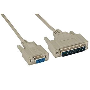 DB9 Female to DB25 Male Null Modem Cable (6 Foot (1 Pack))