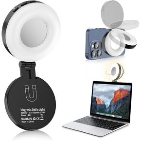 Selfie Light, Selfie Light for iPhone, Portable Phone Ring Light for Video Recording, Adjusted 4 Modes, Rechargeable Fill Light for Selfies, Photography, Makeup, Vlogs, TikTok, Video